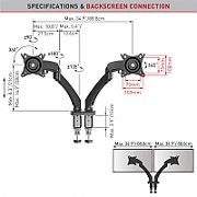 Suport TV de perete, Barkan E100.B, Fix, 15 - 26 , VESA 100 x 100 mm, suporta pana la 15kg, negru