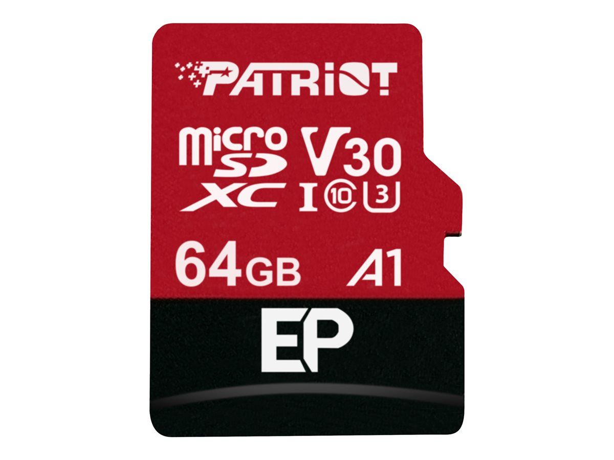 PATRIOT PEF64GEP31MCX Patriot EP Series 64GB MICRO SDXC V30, up to 100MB/s