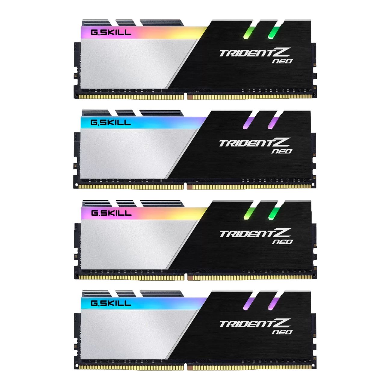Memorie G.Skill Trident Z Neo (pentru AMD) 64 GB DDR4 3600 MHz CL16, kit 4 x 16 GB, XMP 2.0, Alb-negru, RGB