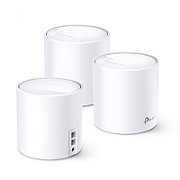 TP-LINK TP-Link AX3000 whole home mesh Wi-Fi 6 System, Deco X60(3-pack)  Standarde Wireless: IEEE 802.11 ax/ac/n/a 5 GHz, IEEE 802.11 ax/n/g/b 2.4 GHz, 2 LAN/WAN Gigabit Ethernet Ports, Qualcomm 1 GHz Quad-core CPU, 4 internal antennas per Deco unit, 2402 Mbps (5 GHz), 574 Mbps (2.4 GHz).