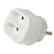 PRELUNGITOR LOGILINK, Euro skt x 2, conectare prin Schuko (T), nespecificat, fara protectie, alb,  LPS218  (include TV 0.75 lei)
