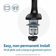 SUPORT de birou KENSINGTON, pt 1 TV/monitor plat, curbat, diag. max 34 inch, rotatie, inclinare, pivotare, orizontala, verticala, totala, max 9 Kg,  K59600WW 