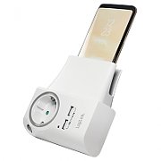PRIZA LOGILINK, Schuko x 1, conectare prin Schuko (T), USB x 2, 16 A, protectie supratensiune, protectie copii, alb,  PA0165  (include TV 0.75 lei)