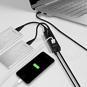 HUE-S2BP 4x USB3.0, Charging Hub, Cablu 120 cm, Conector incarcare MicroUSB, Include adaptor alimentare