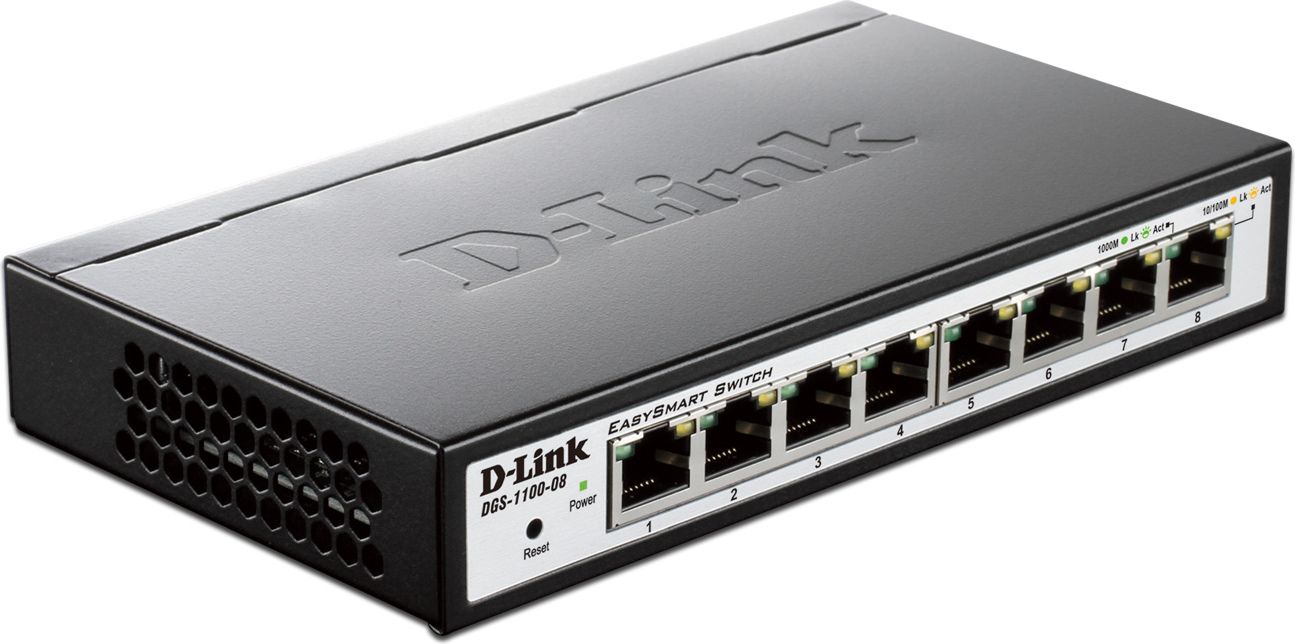 Switch D-Link DGS-1100-08V2, 8 porturi 10 / 100 / 1000 MBs