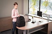 RUCSAC KENSINGTON, pt. notebook de max. 15.6 inch, 1 compartiment, buzunar frontal x 3 | buzunar lateral x 2, waterproof, poliester, negru,  K60382EU 