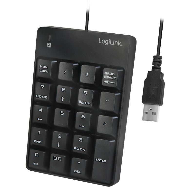 TASTATURA numerica  Logilink, USB, 19 taste, negru,  ID0184  (include TV 0.75 lei)