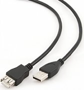 CABLU USB GEMBIRD prelungitor, USB 2.0 (T) la USB 2.0 (M), 4.5m, conectori auriti, negru,  CCP-USB2-AMAF-15C  (include TV 0.15 lei)