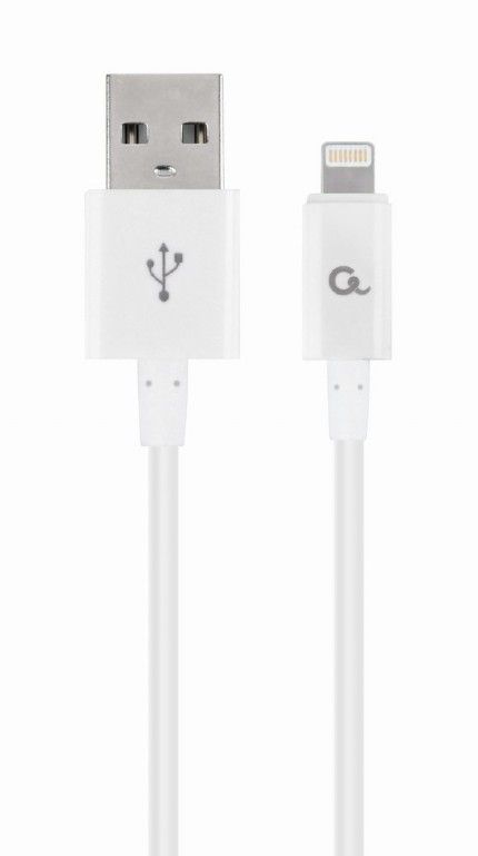 CABLU alimentare si date GEMBIRD, pt. smartphone, USB 2.0 (T) la Lightning (T), 2m, negru,  CC-USB2-AMLM-2M  (include TV 0.06 lei)