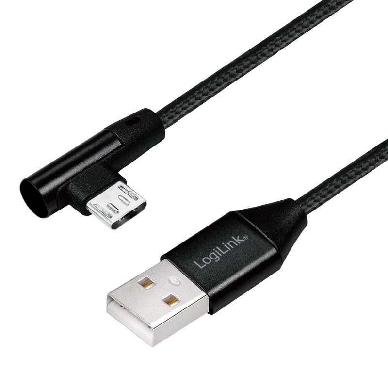 CABLU adaptor LOGILINK, pt. smartphone, Micro-USB (T) la USB 2.0 (T), 0.3 m, negru,  CU0141  (include TV 0.06 lei)