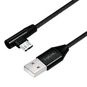 CABLU adaptor LOGILINK, pt. smartphone, Micro-USB (T) la USB 2.0 (T), 0.3 m, negru,  CU0141  (include TV 0.06 lei)