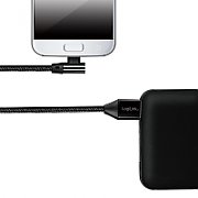 CABLU adaptor LOGILINK, pt. smartphone, Micro-USB (T) la USB 2.0 (T), 0.3 m, negru,  CU0141  (include TV 0.06 lei)
