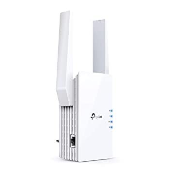 TP-LINK TP-link AX1800 Wi-Fi Range Extender, RE605X, 2* external antenna, 1 X Gigabit Ethernet Port, Wireless Standards- IEEE 802.11a/n/ac/ax 5GHz, IEEE 802.11b/g/n/x 2.4GHz, 2.4GHz and 5GHz, 574 Mbps at 2.4GHz, 1201 Mbps at 5GHz.