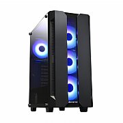 CARCASA CHIEFTEC, Middle Tower, ATX,  HUNTER , fara sursa, sticla securizata, 4 x fan, USB 2.0 x 1, USB 3.0 x 2, Jack 3.5mm x 2, mesh, fan controller (inclusiv RGB), telecomanda,  GS-01B-OP 