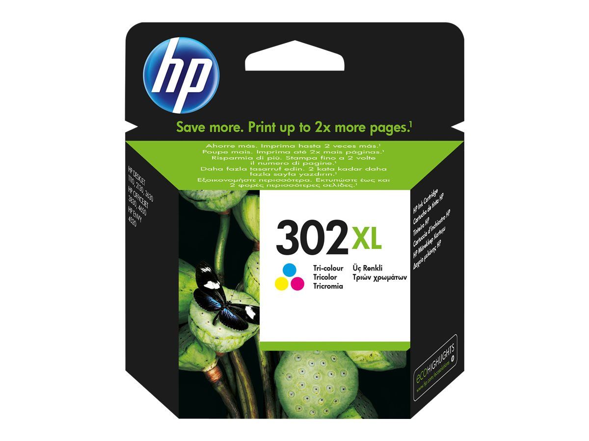 Cartus cerneala HP F6U67AE#UUS ,Color ,300 pagini ,Original (302xl) 