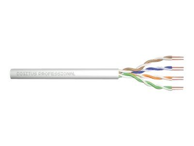 DIGITUS ASSNET100 CAT 5e U-UTP installation cable raw length 305 m paper box AWG 24/1 PVC color grey