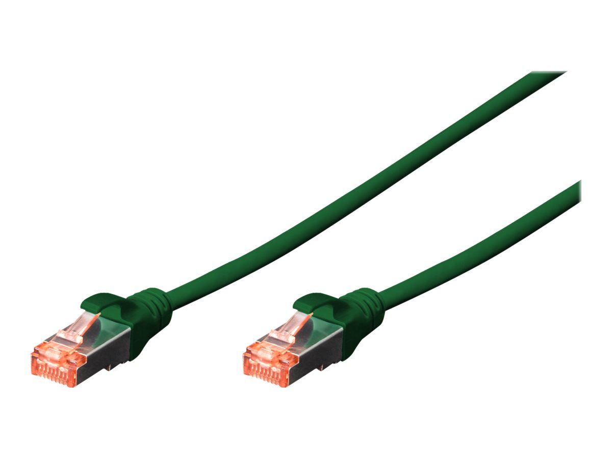 DIGITUS CAT 6 S-FTP patch cable Cu LSZH AWG 27/7 length 3 m 10 pieces color green