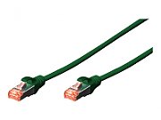 DIGITUS CAT 6 S-FTP patch cable Cu LSZH AWG 27/7 length 3 m 10 pieces color green