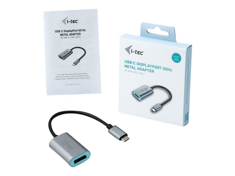 ITEC C31METALDP60HZ i-tec USB-C to Display Port Metal Adaptor 60Hz 1x Display Port 4K Ultra HD