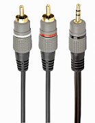 CABLU audio GEMBIRD stereo (3.5 mm jack la 2 x RCA), 2.5m  CCA-458-2.5M  (include TV 0.06 lei)