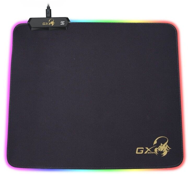 Mouse PAD GENIUS,  GX-Pad 300S RGB , gaming , cu led, cauciuc si material textil, 320 x 270 x 3 mm, negru , iluminat RGB,  31250005400 