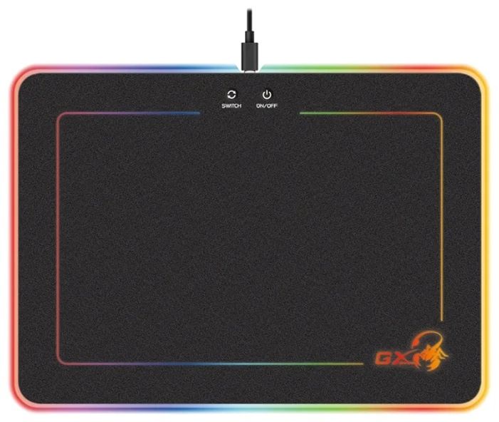 Mouse PAD GENIUS,  GX-Pad 600H RGB , gaming , cu led, cauciuc si material textil, 320 x 250 x 5.5 mm, negru , iluminat RGB,  31250006400 