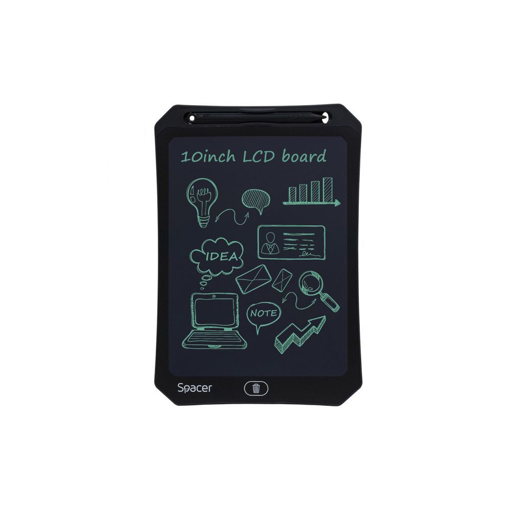 TABLETA LED SPACER pentru scris si desenat, interactiva, e-learning, 10 display, black, baterie CR2025  SPTB-LED-10    (include TV 0.75 lei)