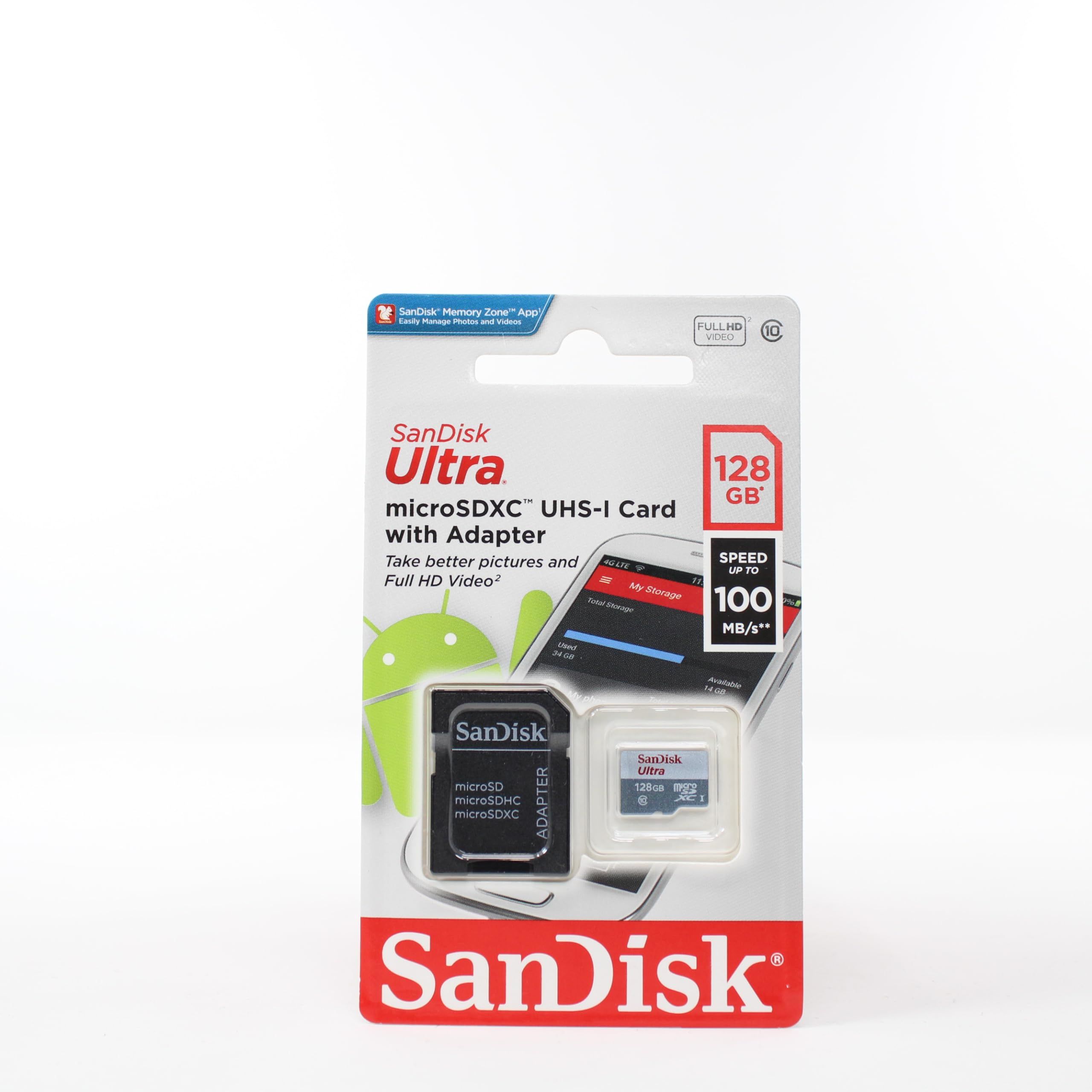Card de Memorie Sandisk MicroSDXC, 128GB, Adaptor SD, Class 10
