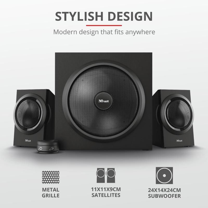 Sistem audio Trust Yuri 2.1, 60W, negru