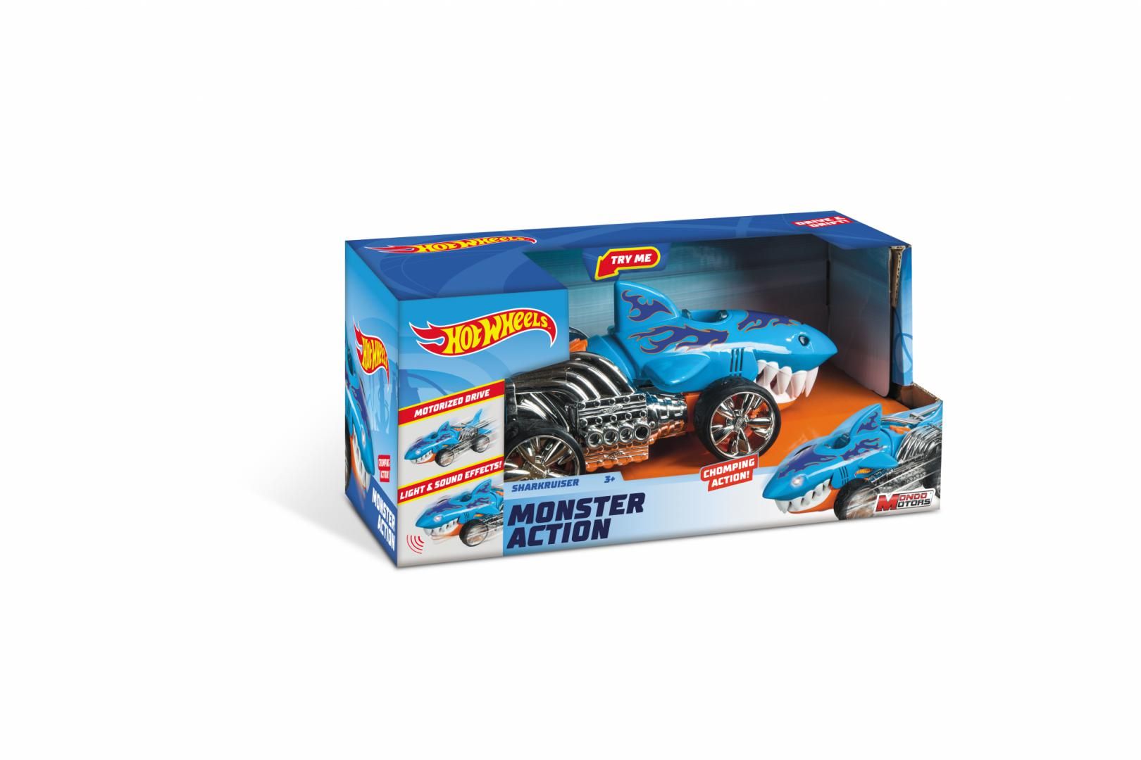 Mașinuță cu sunete și lumini Hot Wheels Sharkruiser