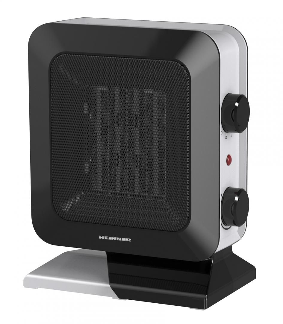 Radiator ceramic Heinner HCH-L1400BK, 2 trepte de putere: 750/1400W, indicator luminos „ON , termostat reglabil, element de încălzire ceramic (PTC) , protecție împotriva răsturnării, protecție la supraîncălzire
