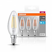 Set 3 becuri Led Osram, E14, , 4W, 470 lumeni, lumina neutra(4000K), durata de viata 10.000 ore, clasa energetica A++
