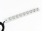 Bachmann IT PDU 9x prize Schuko, in Schuko,  impamantare, fara intrerupator, 2 metri, RAL 7035, Aluminiu