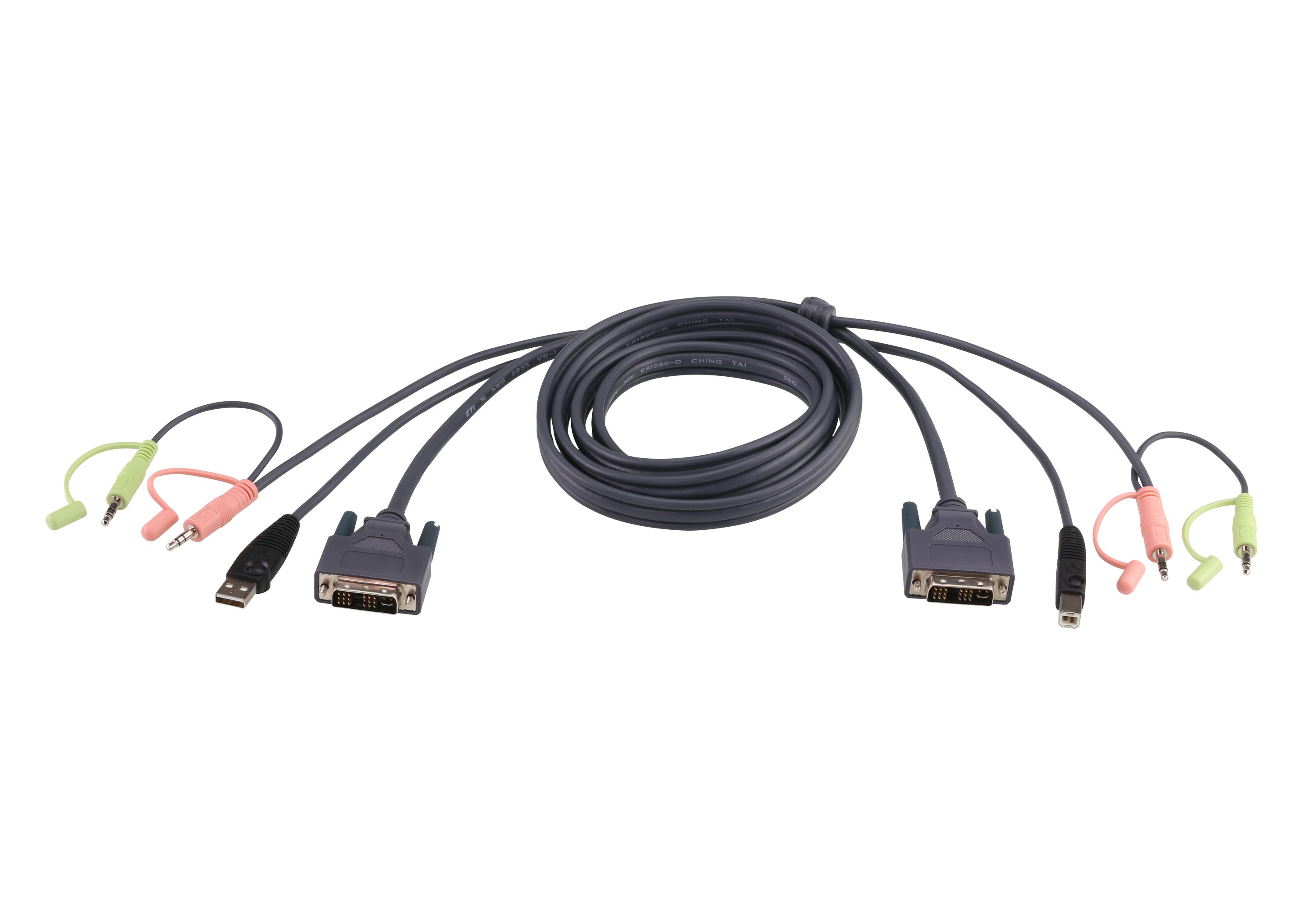 I/O ACC CABLE USB DVI KVM 5M/2L-7D05U ATEN