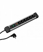 Priza cu protectie Connect-Us 330.104-2, Numar iesiri 6, Schuko, Lungime cablu 5 m, Protectie la supratensiune,  330.104-2  (include TV 0.75 lei)
