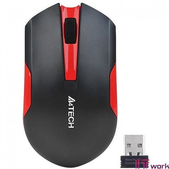 A4-TECH A4TMYS46038 Mouse A4TECH V-TRACK G3-200N-1 negru + roÈ™u WRLS
