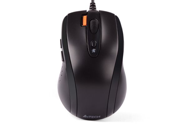 MOUSE A4tech, PC sau NB, cu fir, USB, optic, 1600 dpi, butoane/scroll 7/1, buton selectare viteza, negru,  N-70FX-BK  (include TV 0.15 lei)