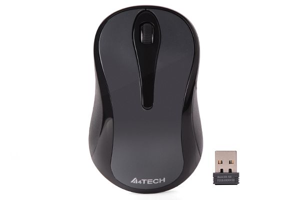 MOUSE A4tech, PC sau NB, wireless, 2.4GHz, optic, 1000 dpi, butoane/scroll 3/1, , gri,  G3-280A-GG  (include TV 0.15 lei)