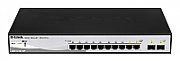 Switch D-Link DGS-1210-10P, 8 porturi 10 / 100 / 1000 MBs