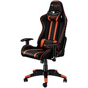 CANYON Fobos GС-3 Gaming chair, PU leather, Cold molded foam, Metal Frame, Top gun mechanism, 90-165 dgree, 2D armrest, Class 4 gas lift, Nylon 5 Stars Base, 60mm PU caster, black+Orange.