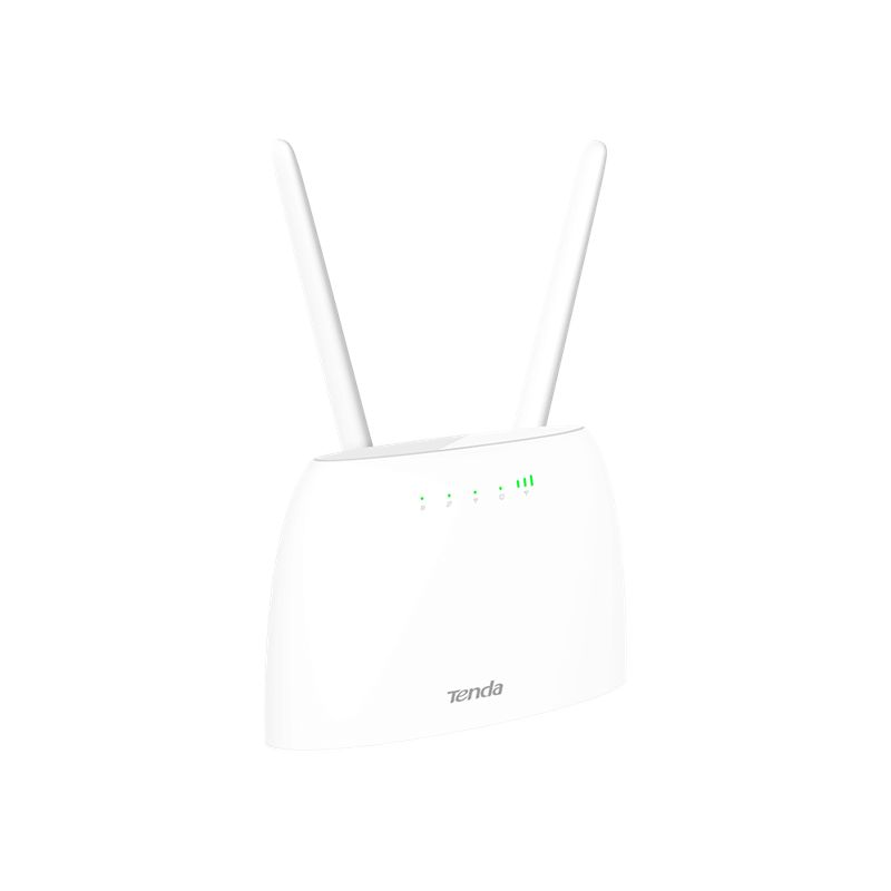 Tenda| 4G06 | Router 4G LTE | 802.11n | 300 Mbps | Porturi LAN  2 10/100 Mbit/s | Antena 2 interne si 2 externe | 1 port Tel, 1 port SIM card 2FF| Alb