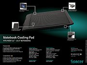 STAND SPACER notebook 15.6 , sita metal, fan 14cm cu led albastru, black,  SP-NC19 /45504838 (include TV 0.75 lei)