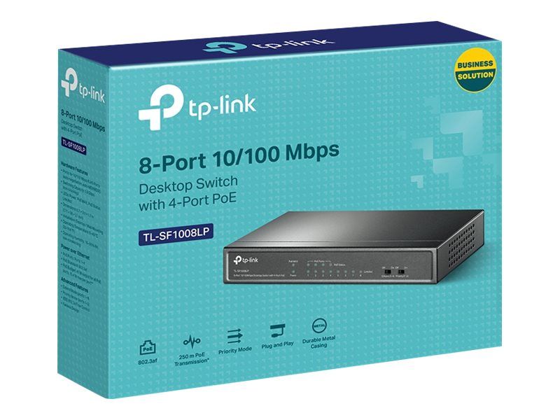 TP-LINK Switch TP-Link TL-SF1008LP, 8 port, 10/100 Mbps