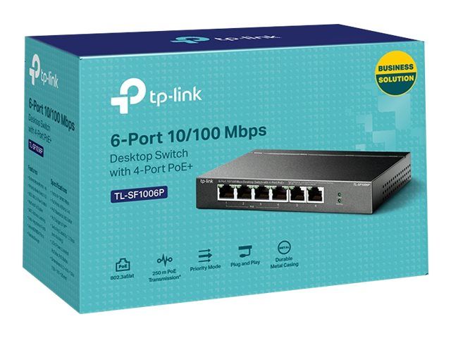 TP-LINK Switch TP-Link TL-SF1006P, 6 port, 10/100 Mbps