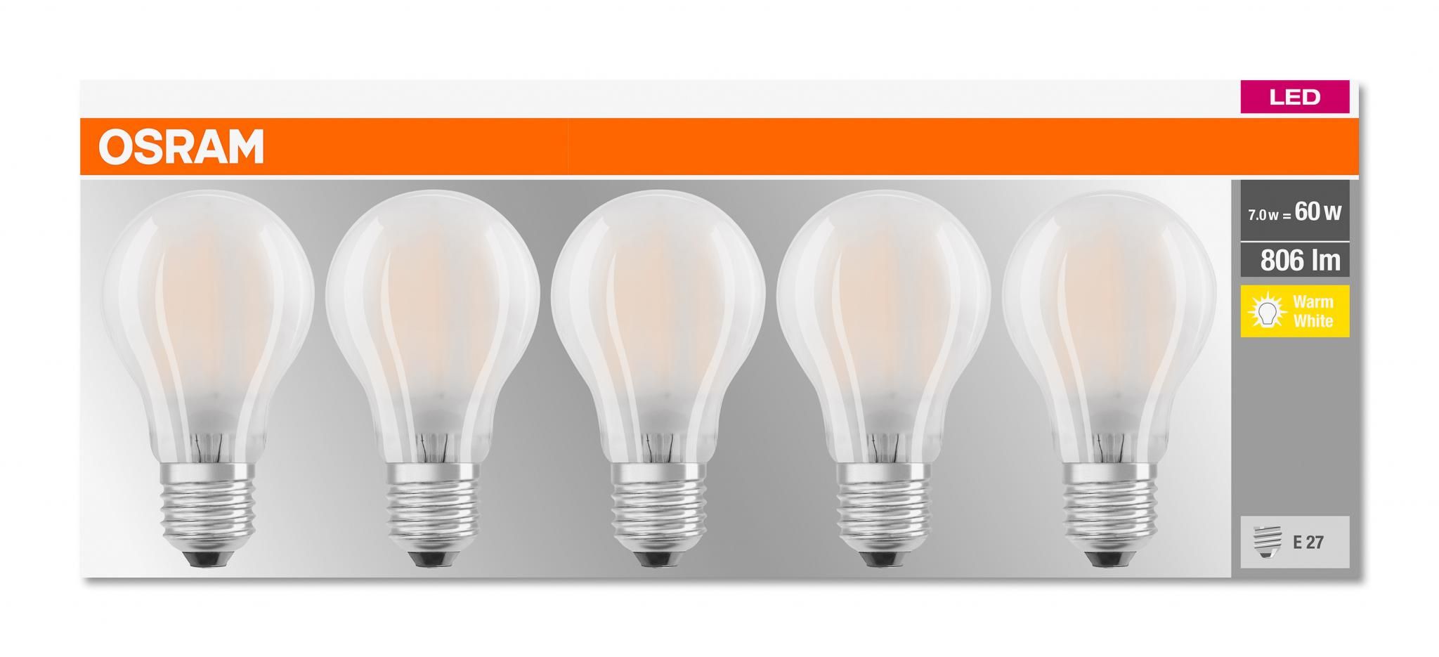 Set de 3 spot-uri Led Osram, Par16 50, GU10, 4.3W (50W), lumina calda (2700K), 350 lumeni, 230V, durata de viata 15000 ore, clasa energetica A+