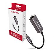 ADE-TRC, Adaptor retea USB3.2 Gen 1 Tip C la  Gigabit Ethernet 10/100/1000 , Metalic, Gri