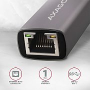 ADE-TRC, Adaptor retea USB3.2 Gen 1 Tip C la  Gigabit Ethernet 10/100/1000 , Metalic, Gri