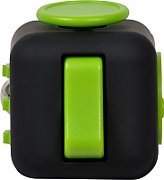 CUB ANTISTRES SPACER, FIDGET, black cu butoane green,  SP-CUBE-FGET 