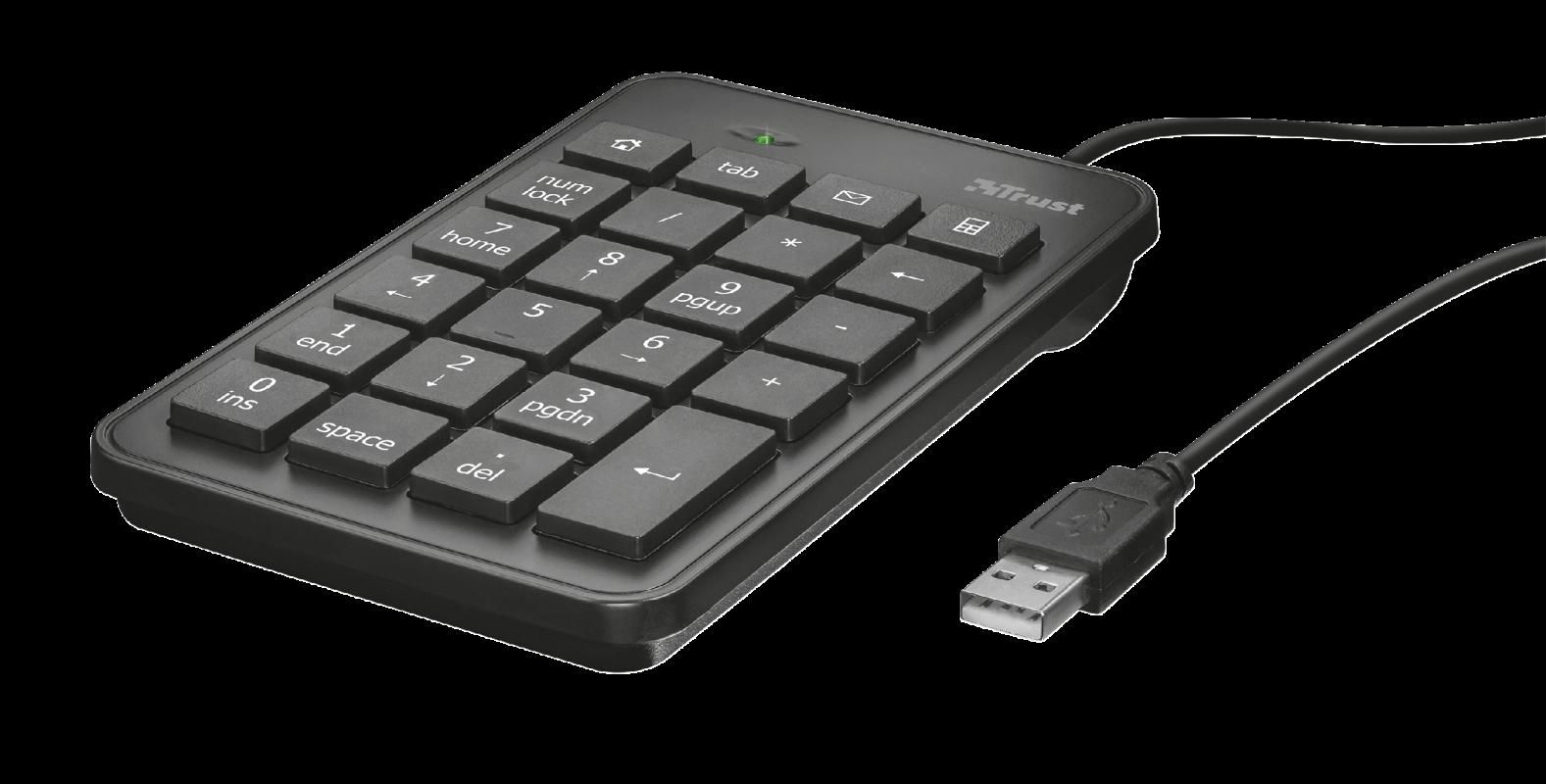 Trust Xalas USB Numeric Keypad, neagra