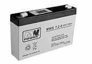 Acumulator AGM 7.2Ah 6V seria  MW Power, MWS7.2-6, terminal de conexiune F1, dimensiuni 151×35×94 mm, greutate 1,13 kg